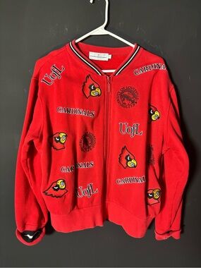 University of Louisville Red Zip Up Jacket-large